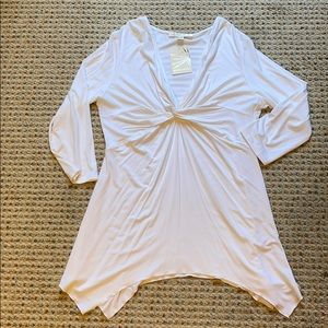 Boston proper white not baby doll tunic